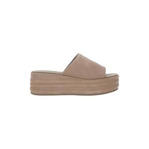 NEW FREE PEOPLE women's harbor flatform sandal in fawn grey